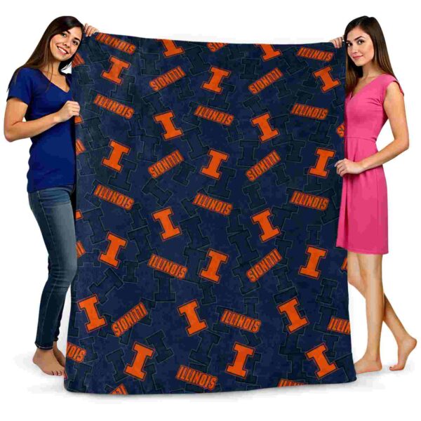 illinois fighting illini diehard fans blue blanket fashion forward