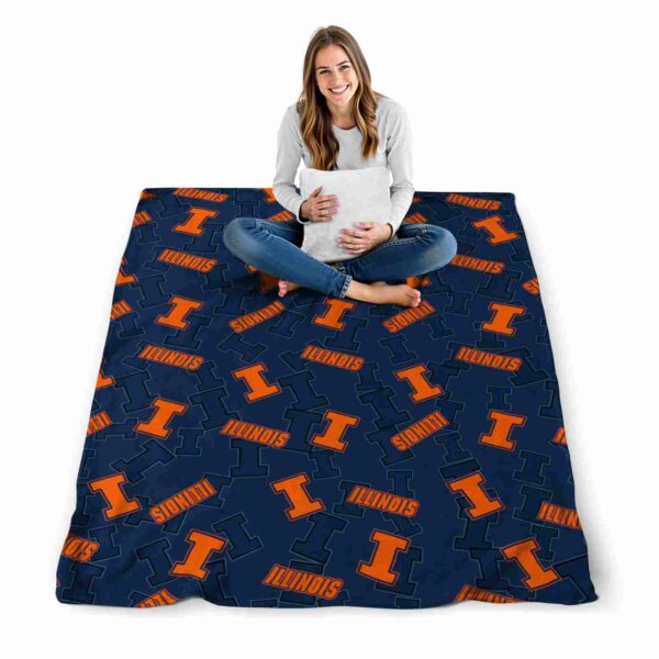 illinois fighting illini diehard fans blue blanket high quality