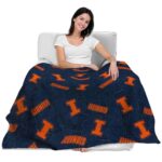 illinois fighting illini diehard fans blue blanket latest model