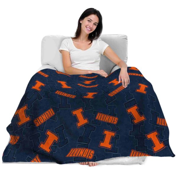 illinois fighting illini diehard fans blue blanket latest model