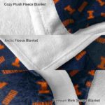 illinois fighting illini diehard fans blue blanket premium grade