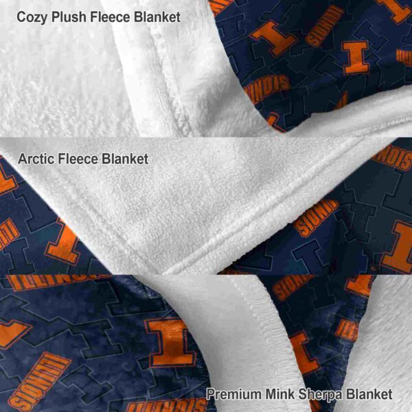 illinois fighting illini diehard fans blue blanket premium grade