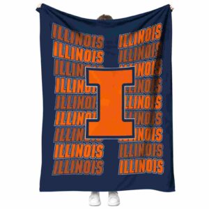illinois fighting illini fan pride blue blanket best selling