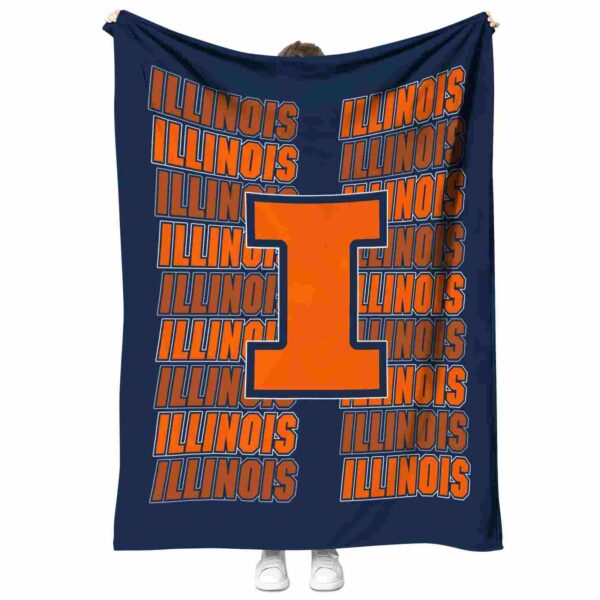 illinois fighting illini fan pride blue blanket best selling
