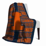 illinois fighting illini fan pride blue blanket top rated