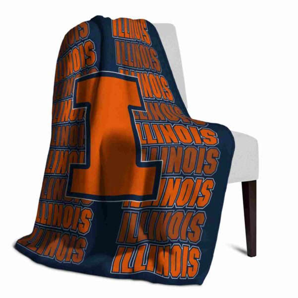 illinois fighting illini fan pride blue blanket top rated