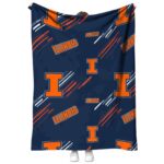 illinois fighting illini fan spirit blue blanket best selling