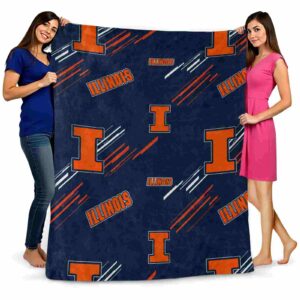 illinois fighting illini fan spirit blue blanket fashion forward