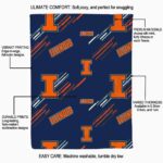 illinois fighting illini fan spirit blue blanket best selling