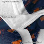 illinois fighting illini fan spirit blue blanket best selling