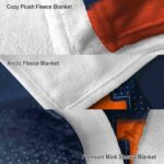 illinois fighting illini gradient dots blue blanket best selling