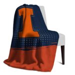 illinois fighting illini gradient dots blue blanket best selling
