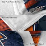 illinois fighting illini paint streaks blue white blanket premium grade