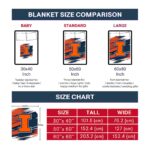 illinois fighting illini paint streaks blue white blanket trendy