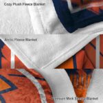 illinois fighting illini splatter effect blue blanket best selling