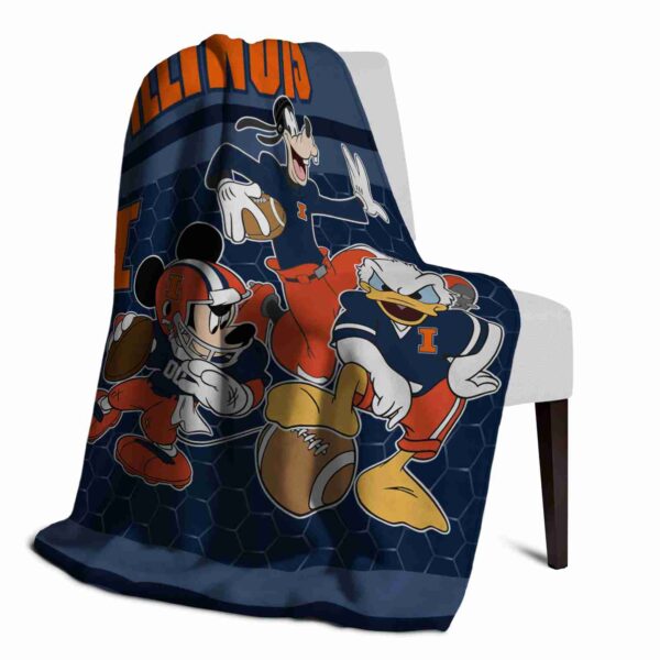illinois fighting illini three musketeers blue blanket top rated