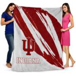 indiana hoosiers brushstrokes red white blanket fashion forward