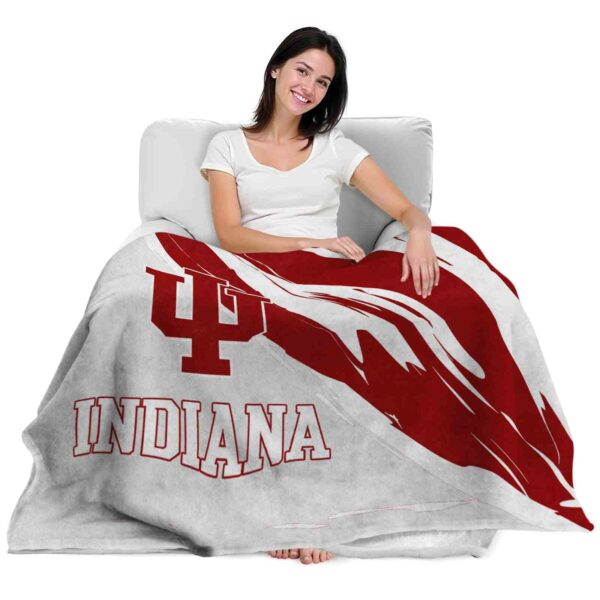 indiana hoosiers brushstrokes red white blanket latest model