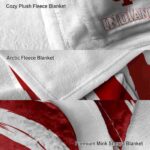 indiana hoosiers brushstrokes red white blanket premium grade