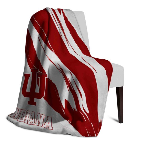 indiana hoosiers brushstrokes red white blanket top rated