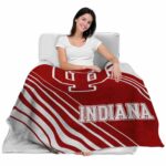 indiana hoosiers diagonal stripes red blanket latest model