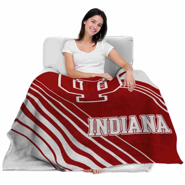 indiana hoosiers diagonal stripes red blanket latest model