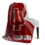 indiana hoosiers diagonal stripes red blanket top rated