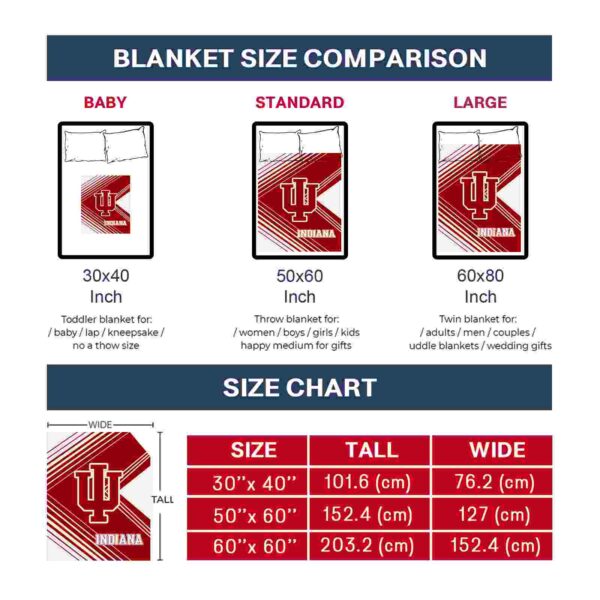 indiana hoosiers diagonal stripes red blanket trendy