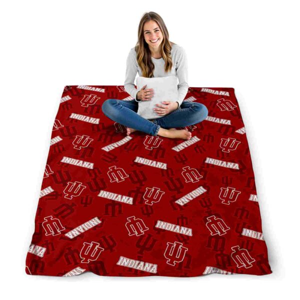 indiana hoosiers diehard fans red blanket high quality