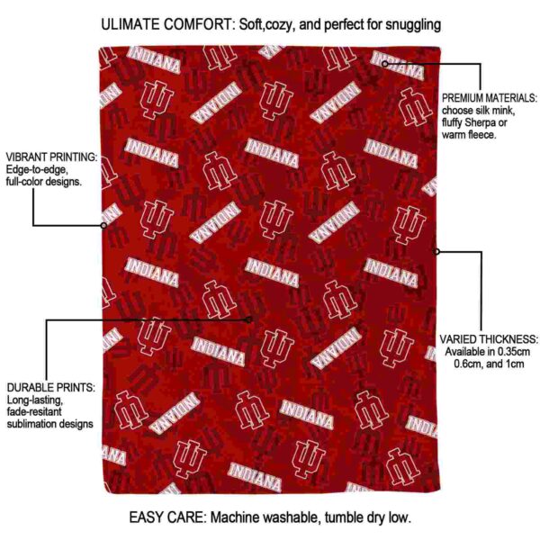 indiana hoosiers diehard fans red blanket new arrival