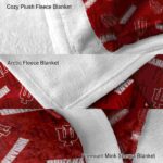 indiana hoosiers diehard fans red blanket premium grade