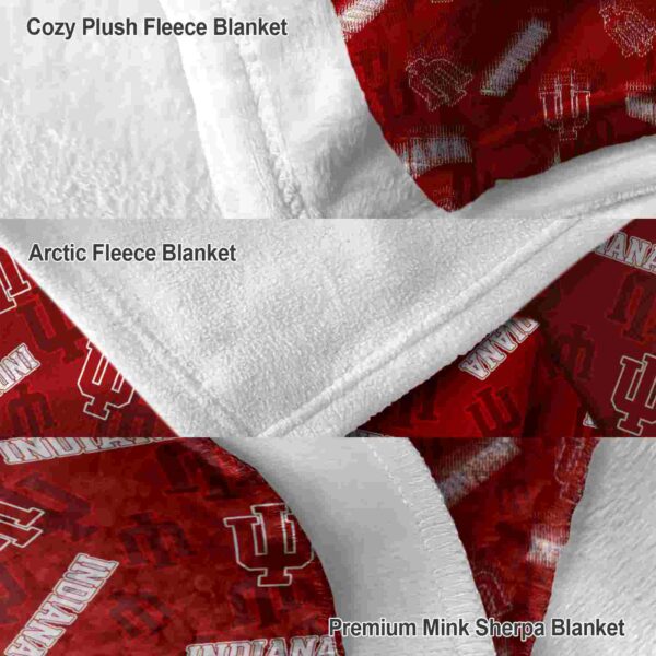 indiana hoosiers diehard fans red blanket premium grade