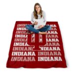 indiana hoosiers fan pride red blanket high quality