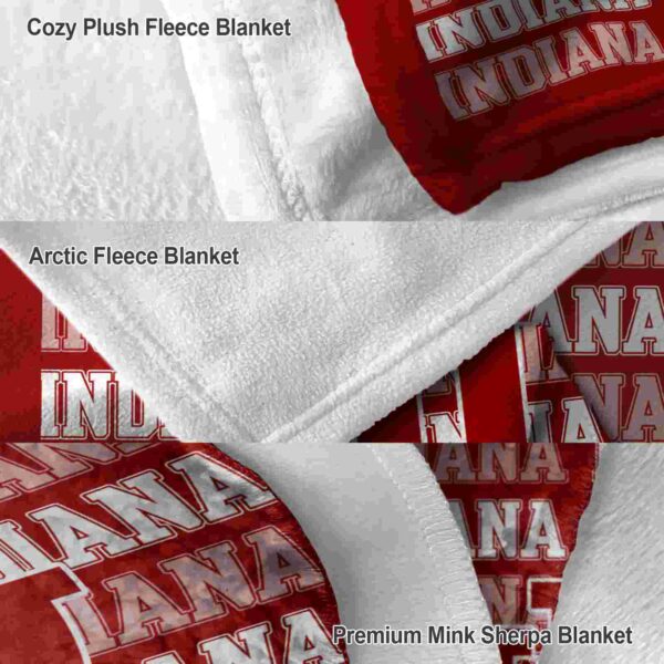 indiana hoosiers fan pride red blanket premium grade