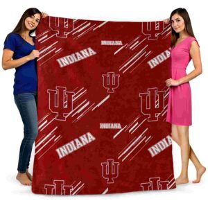 indiana hoosiers fan spirit red blanket fashion forward