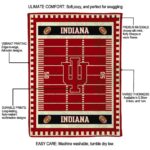 indiana hoosiers football field red blanket best selling