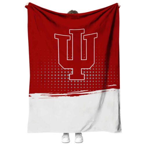 indiana hoosiers gradient dots red blanket best selling