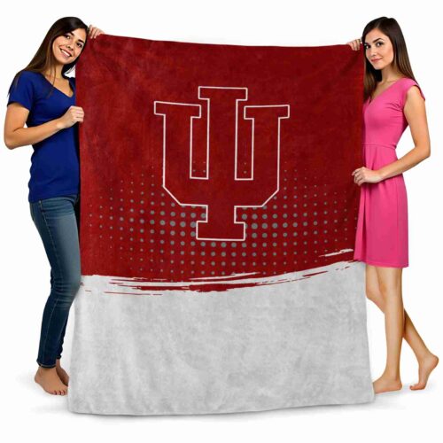 indiana hoosiers gradient dots red blanket fashion forward