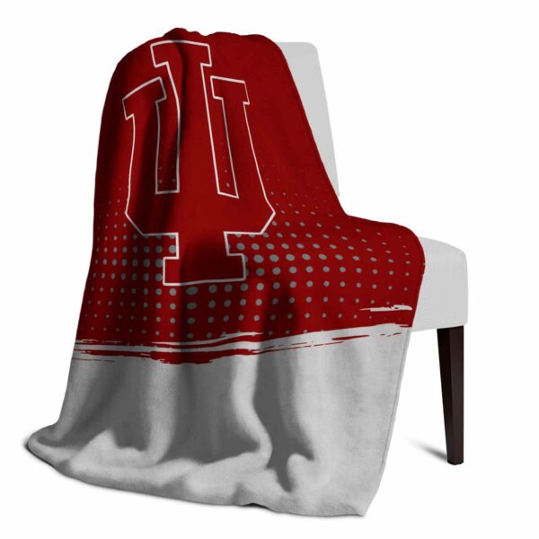 indiana hoosiers gradient dots red blanket top rated