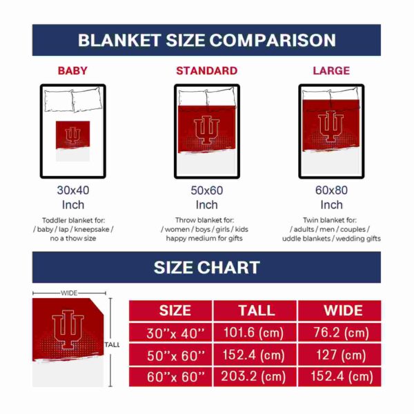 indiana hoosiers gradient dots red blanket trendy
