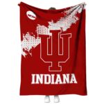 indiana hoosiers grunge texture red blanket best selling