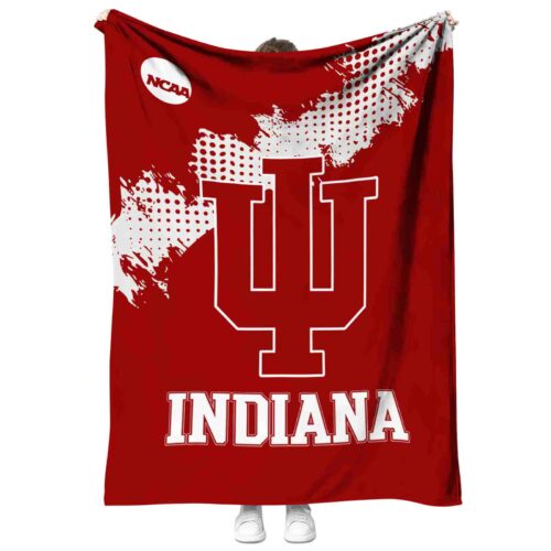 indiana hoosiers grunge texture red blanket best selling