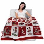 indiana hoosiers mickey minnie red white blanket best selling