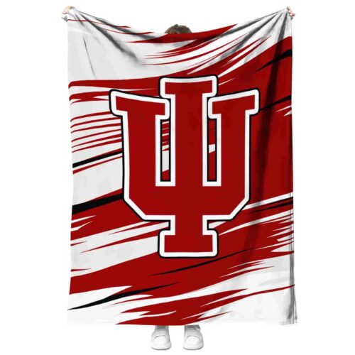 indiana hoosiers paint streaks red white blanket best selling
