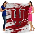 indiana hoosiers paint streaks red white blanket best selling