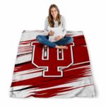 indiana hoosiers paint streaks red white blanket best selling