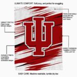 indiana hoosiers paint streaks red white blanket best selling