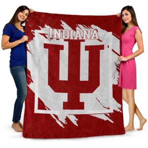 indiana hoosiers splatter effect red blanket fashion forward