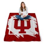 indiana hoosiers splatter effect red blanket high quality