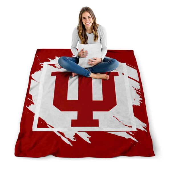 indiana hoosiers splatter effect red blanket high quality